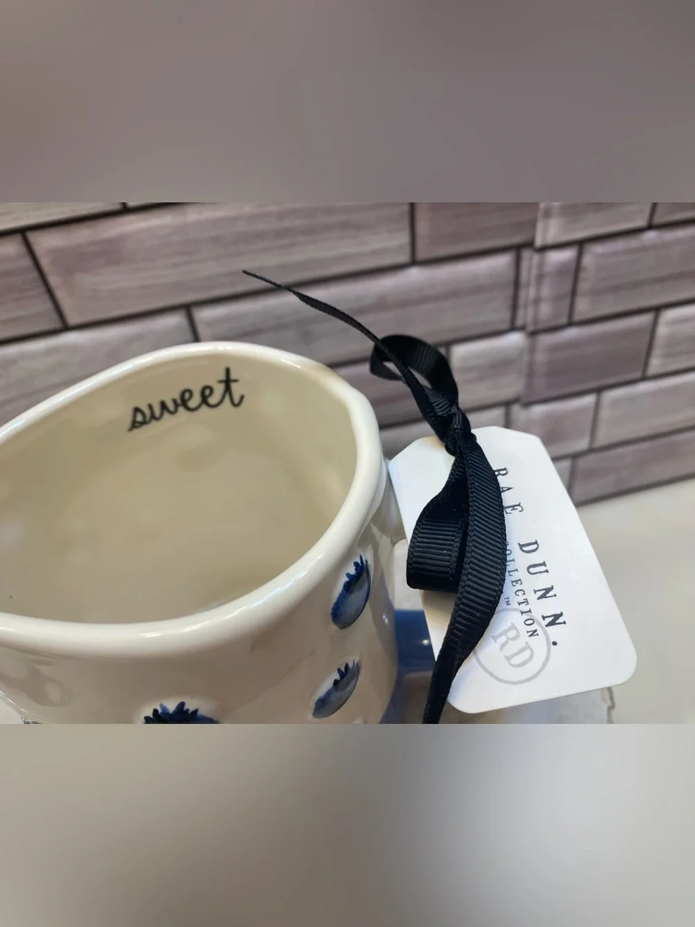 Rae Dunn ❤️ceramic Blueberry “Sweet” Mug NWT